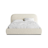 Murada Bett mit Kopfteil aus Chenille in Graubeige Melange (Tracy 211.05), 180x200 cm von Micadoni – Bild 1