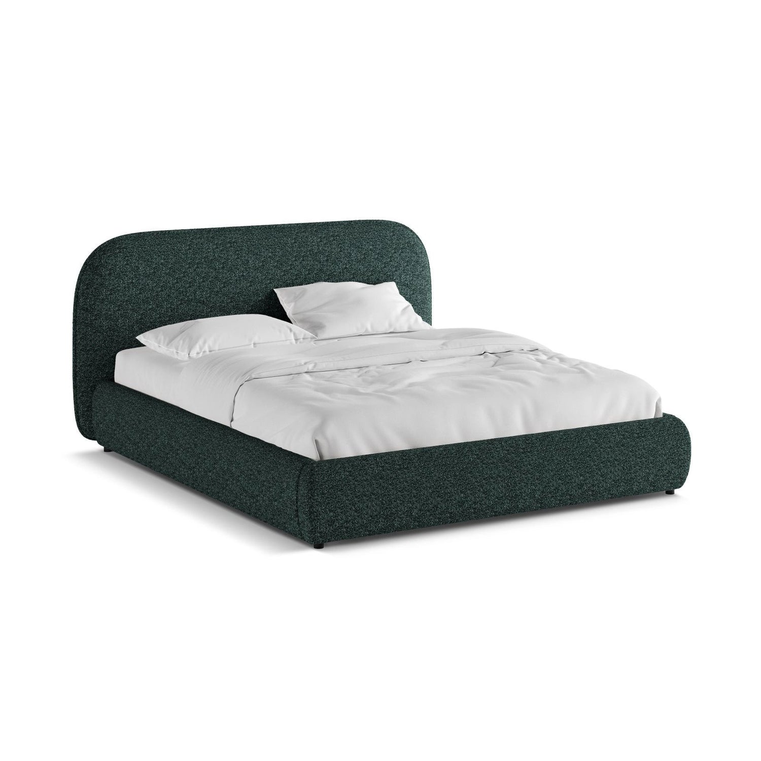 Murada Bett mit Kopfteil aus Chenille in Grün Melange (Tracy 211.17), 180x200 cm von Micadoni – Bild 5
