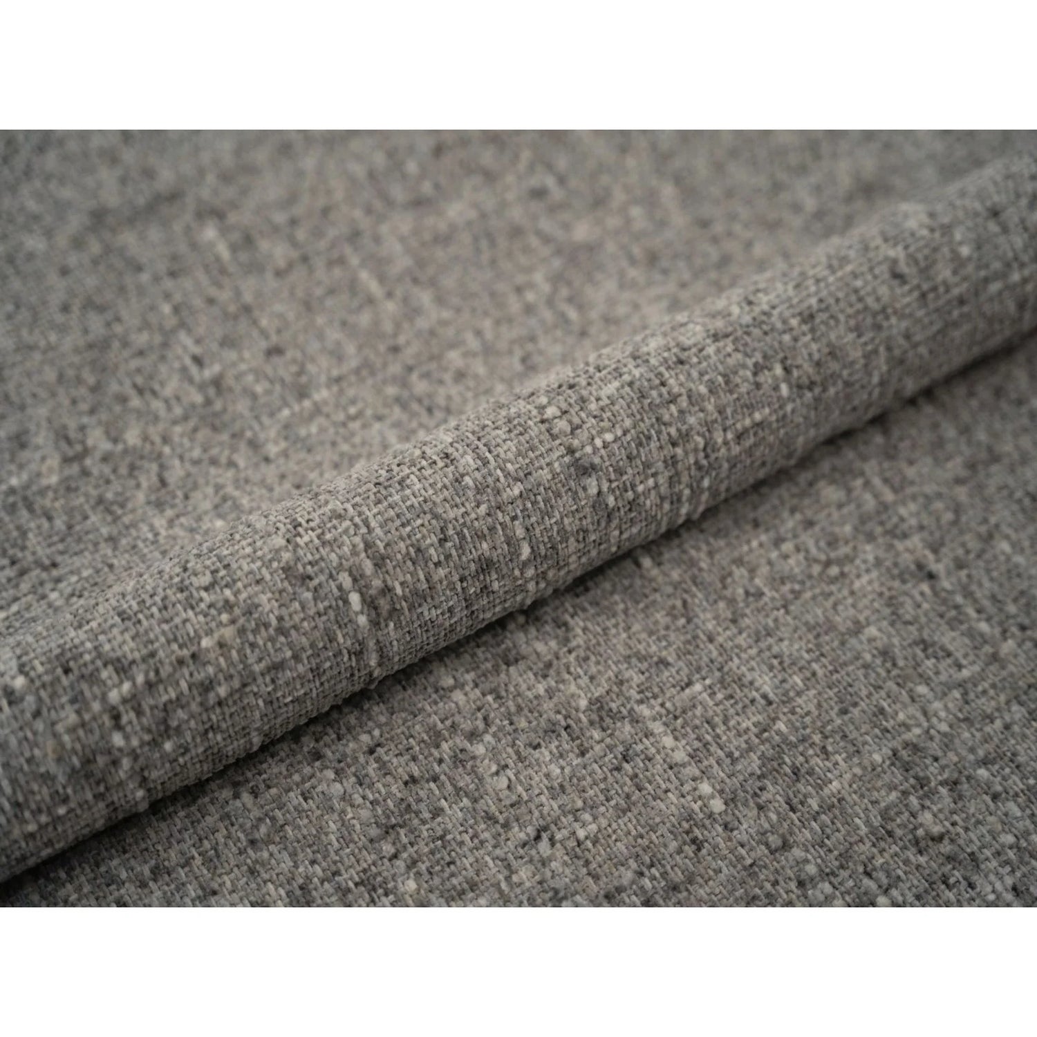 Murada Bett mit Kopfteil aus Chenille in Leichtes Grau Melange (Tracy 211.11), 180x200 cm von Micadoni – Bild 6
