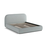 Murada Bett mit Kopfteil aus Chenille in Satinblau (Tracy 211.06), 180x200 cm von Micadoni – Bild 4