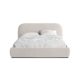 Murada Bett mit Kopfteil aus Samt in Beige (Salvador 1), 160x200 cm von Micadoni – Bild 1