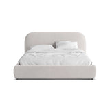 Murada Bett mit Kopfteil aus Samt in Hellgrau (Salvador 16), 180x200 cm von Micadoni – Bild 1