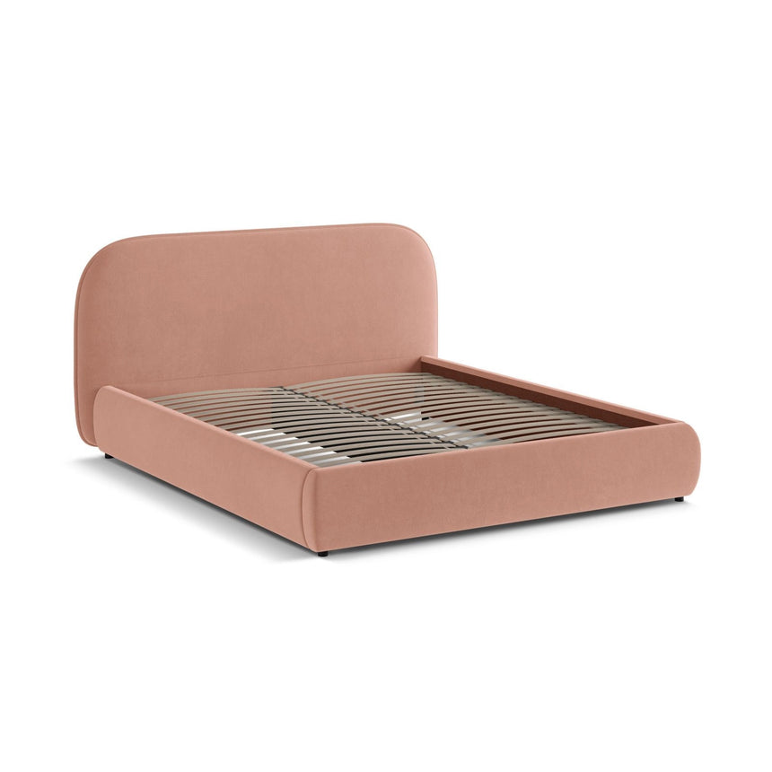 Murada Bett mit Kopfteil aus Samt in Rosa (Salvador 11), 180x200 cm von Micadoni – Bild 3