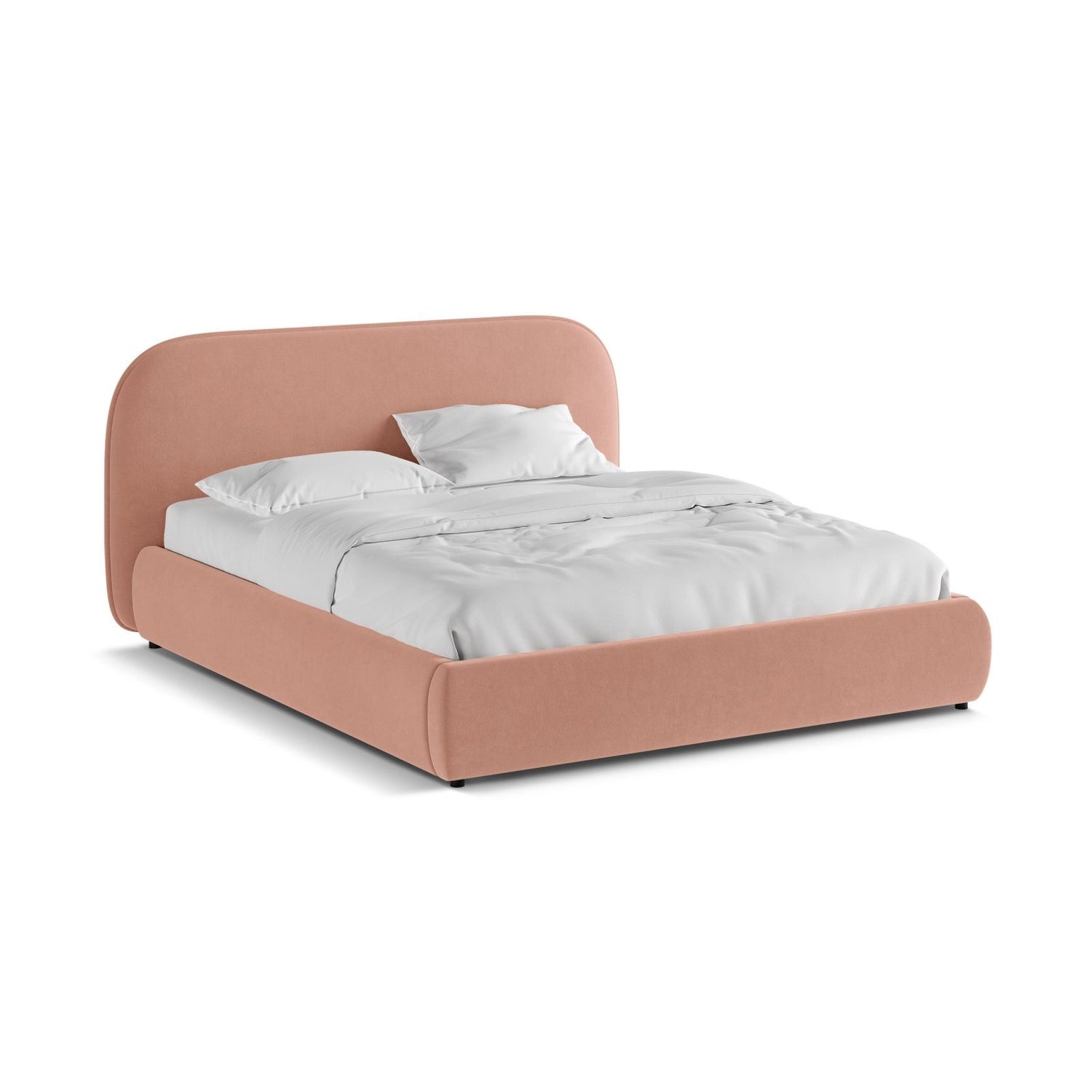 Murada Bett mit Kopfteil aus Samt in Rosa (Salvador 11), 180x200 cm von Micadoni – Bild 4