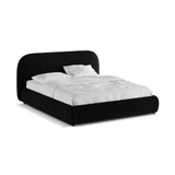 Murada Bett mit Kopfteil aus Samt in Schwarz (Salvador 19), 180x200 cm von Micadoni – Bild 4