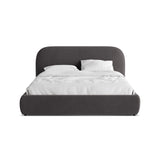 Murada Bett mit Kopfteil und Stauraum aus Samt in Dunkelgrau (Salvador 18), 160x200 cm von Micadoni – Bild 1