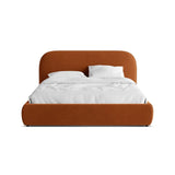 Murada Bett mit Kopfteil und Stauraum aus Samt in Terrakotta (Salvador 14), 160x200 cm von Micadoni – Bild 1