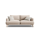 Naomi 2-Sitzer Sofa aus Samt in Beige (Salvador 1), 170x95 cm von Micadoni – Bild 1