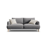 Naomi 2-Sitzer Sofa aus Samt in Grau (Salvador 17), 170x95 cm von Micadoni – Bild 1