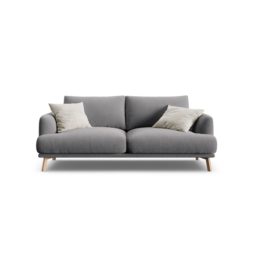 Naomi 2-Sitzer Sofa aus Samt in Grau (Salvador 17), 170x95 cm von Micadoni – Bild 1