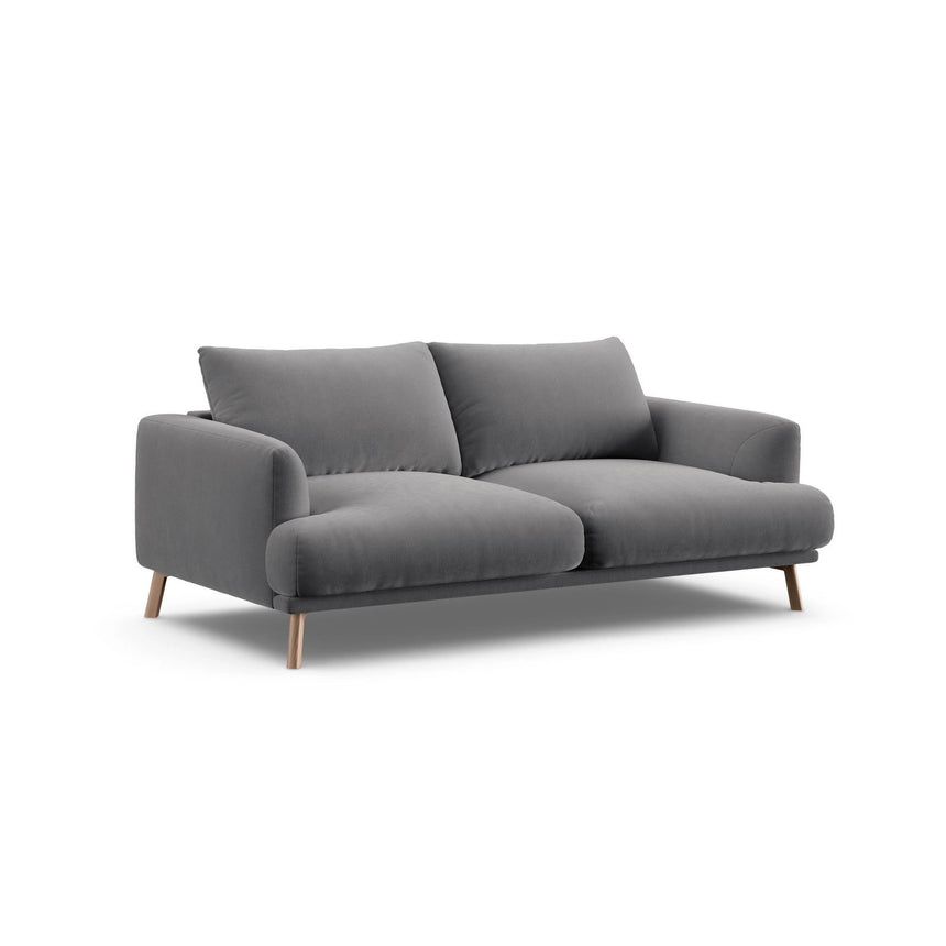 Naomi 2-Sitzer Sofa aus Samt in Grau (Salvador 17), 170x95 cm von Micadoni – Bild 4