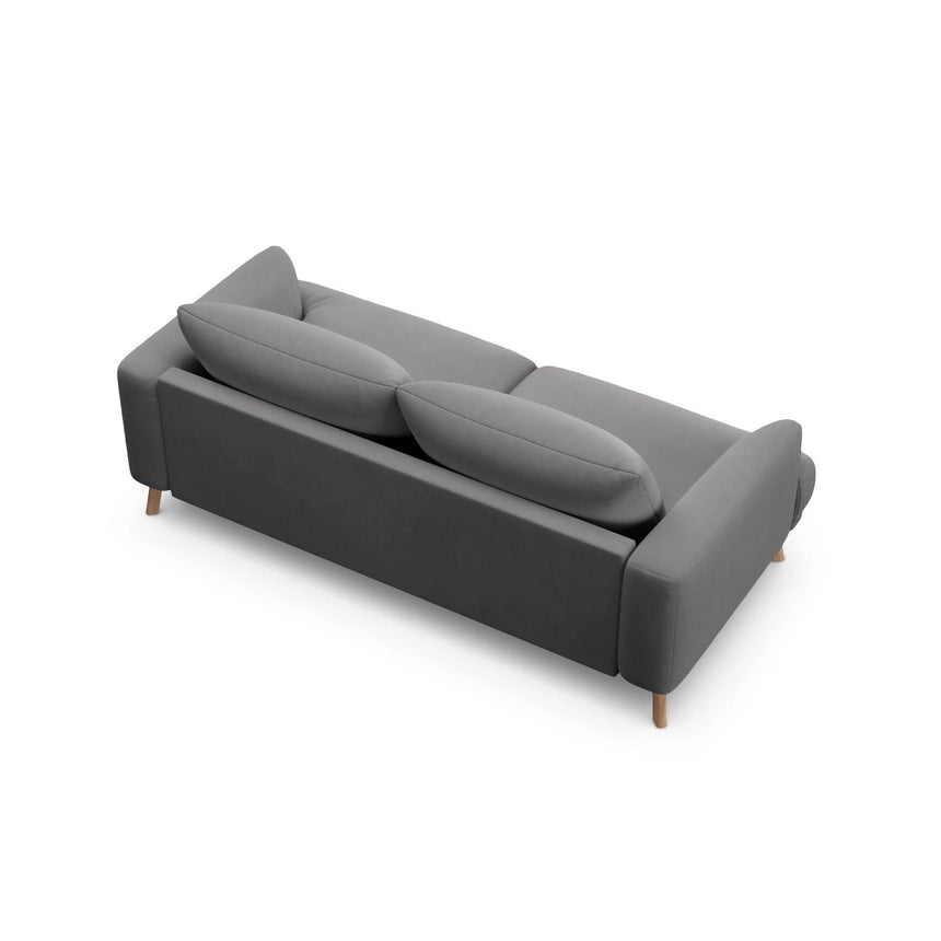 Naomi 2-Sitzer Sofa aus Samt in Grau (Salvador 17), 170x95 cm von Micadoni – Bild 5