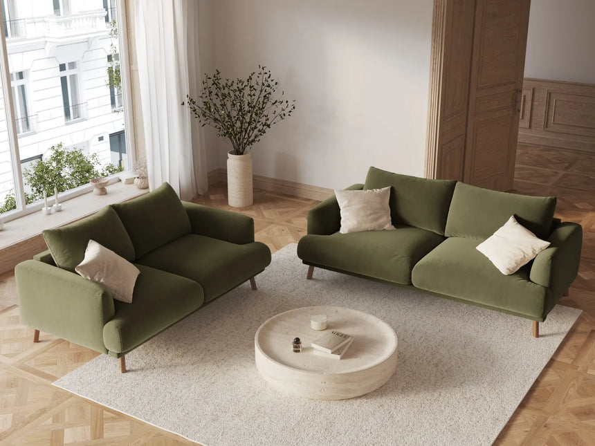 Naomi 2-Sitzer Sofa aus Samt in Grün (Salvador 8), 170x95 cm von Micadoni – Bild 2