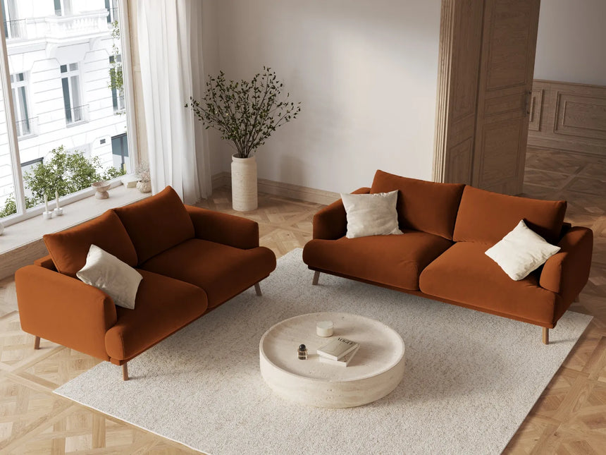 Naomi 2-Sitzer Sofa aus Samt in Terrakotta (Salvador 14), 170x95 cm von Micadoni – Bild 2