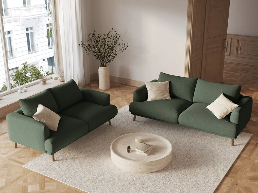 Naomi 2-Sitzer Sofa aus Strukturierter Stoff in Moosgrün (Liberty 12), 170x95 cm von Micadoni – Bild 2