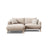 Naomi 3-Sitzer Ecksofa, Linke Seite, aus Samt in Beige (Salvador 1), 200x170 cm von Micadoni – Bild 1