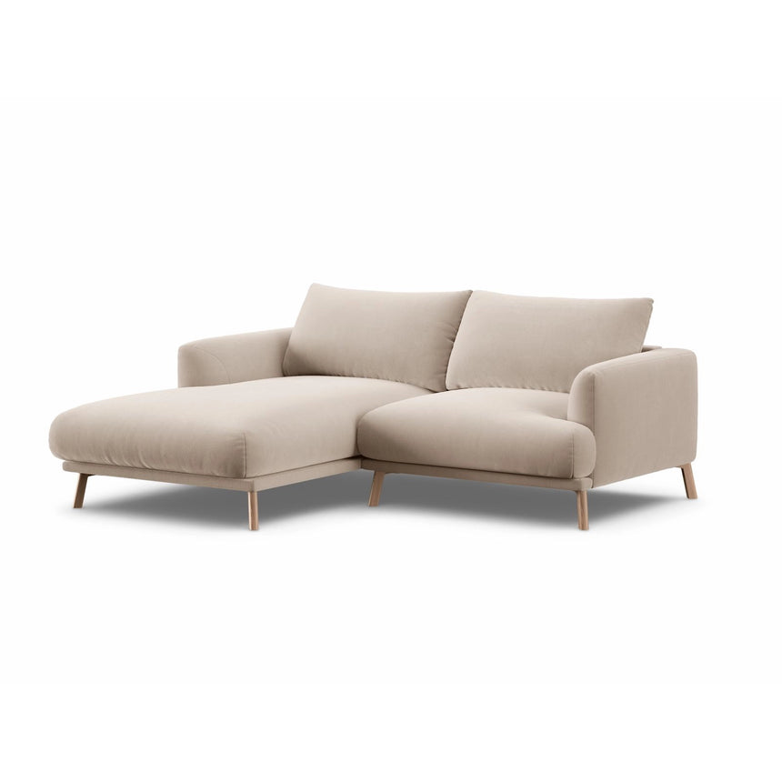 Naomi 3-Sitzer Ecksofa, Linke Seite, aus Samt in Beige (Salvador 1), 200x170 cm von Micadoni – Bild 4