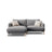 Naomi 3-Sitzer Ecksofa, Linke Seite, aus Samt in Grau (Salvador 17), 200x170 cm von Micadoni – Bild 1