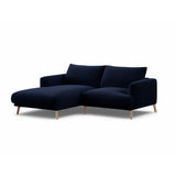 Naomi 3-Sitzer Ecksofa, Linke Seite, aus Samt in Königsblau (Salvador 5), 200x170 cm von Micadoni – Bild 4