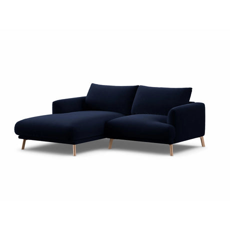 Naomi 3-Sitzer Ecksofa, Linke Seite, aus Samt in Königsblau (Salvador 5), 200x170 cm von Micadoni – Bild 4