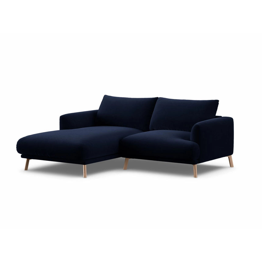 Naomi 3-Sitzer Ecksofa, Linke Seite, aus Samt in Königsblau (Salvador 5), 200x170 cm von Micadoni – Bild 4