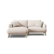 Naomi 3-Sitzer Ecksofa, Linke Seite, aus Samt oder Strukturstoff, 200x170 cm von Micadoni – Bild 1