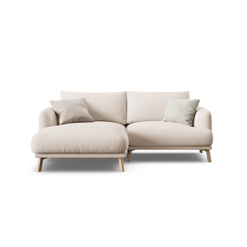 Naomi 3-Sitzer Ecksofa, Linke Seite, aus Samt oder Strukturstoff, 200x170 cm von Micadoni – Bild 1