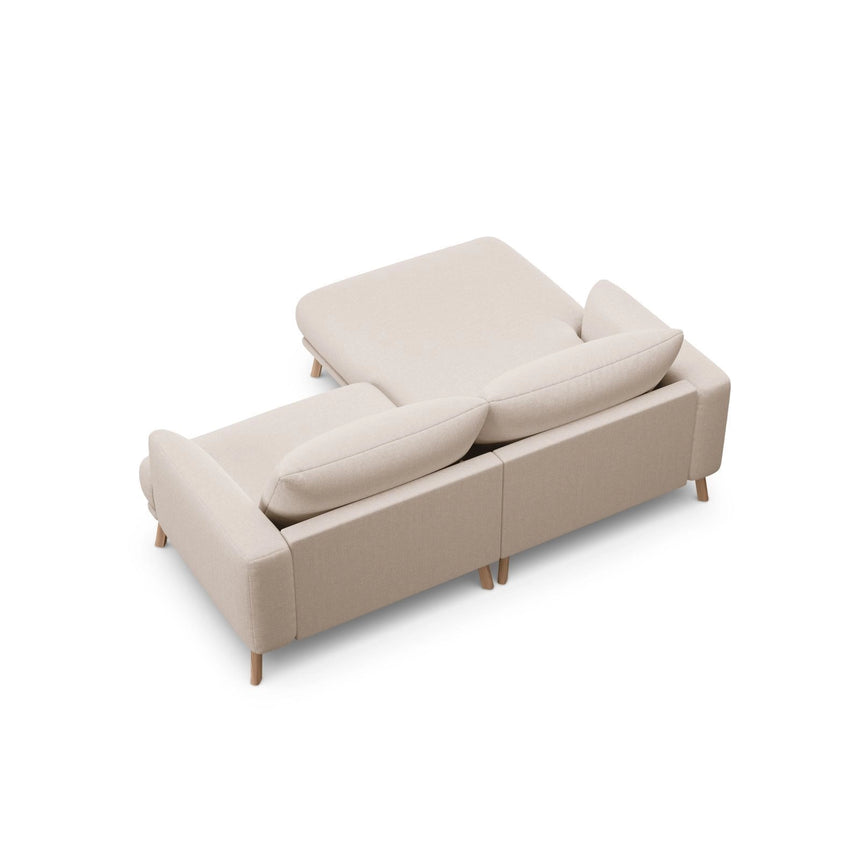 Naomi 3-Sitzer Ecksofa, Linke Seite, aus Samt oder Strukturstoff, 200x170 cm von Micadoni – Bild 5