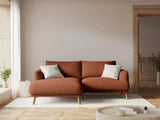 Naomi 3-Sitzer Ecksofa, Linke Seite, aus Strukturierter Stoff in Brick (Liberty 9), 200x170 cm von Micadoni – Bild 2