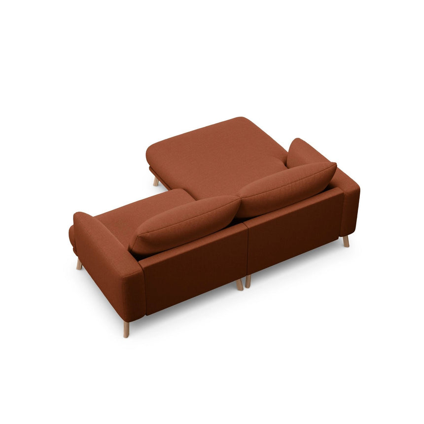 Naomi 3-Sitzer Ecksofa, Linke Seite, aus Strukturierter Stoff in Brick (Liberty 9), 200x170 cm von Micadoni – Bild 5