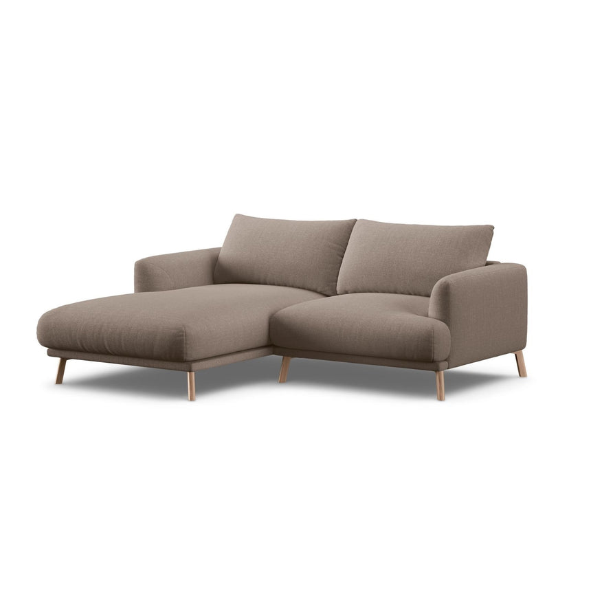 Naomi 3-Sitzer Ecksofa, Linke Seite, aus Strukturierter Stoff in Cappuccino (Liberty 5), 200x170 cm von Micadoni – Bild 4
