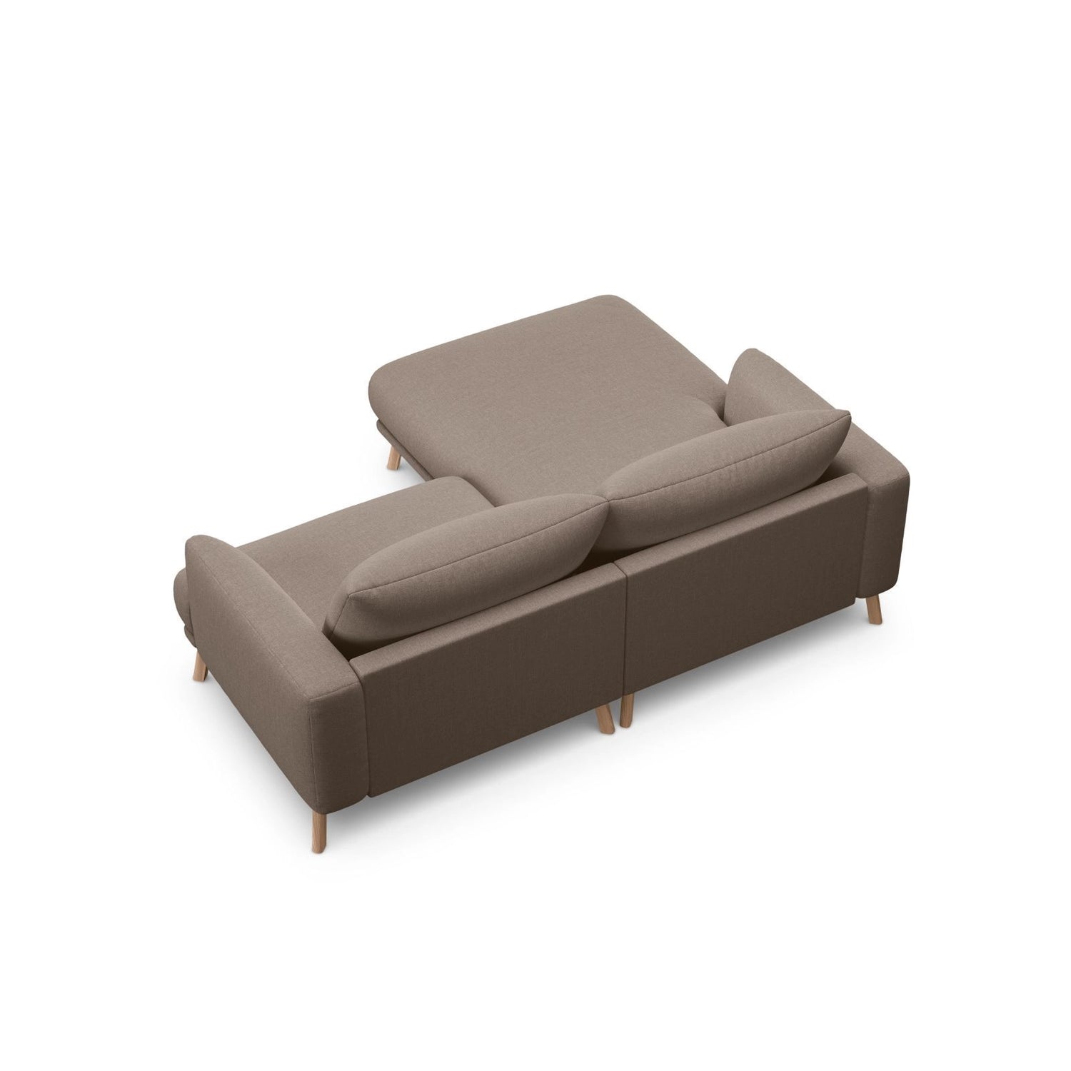 Naomi 3-Sitzer Ecksofa, Linke Seite, aus Strukturierter Stoff in Cappuccino (Liberty 5), 200x170 cm von Micadoni – Bild 5