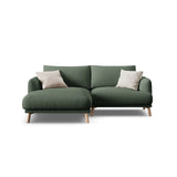 Naomi 3-Sitzer Ecksofa, Linke Seite, aus Strukturierter Stoff in Moosgrün (Liberty 12), 200x170 cm von Micadoni – Bild 1
