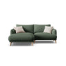 Naomi 3-Sitzer Ecksofa, Linke Seite, aus Strukturierter Stoff in Moosgrün (Liberty 12), 200x170 cm von Micadoni – Bild 1