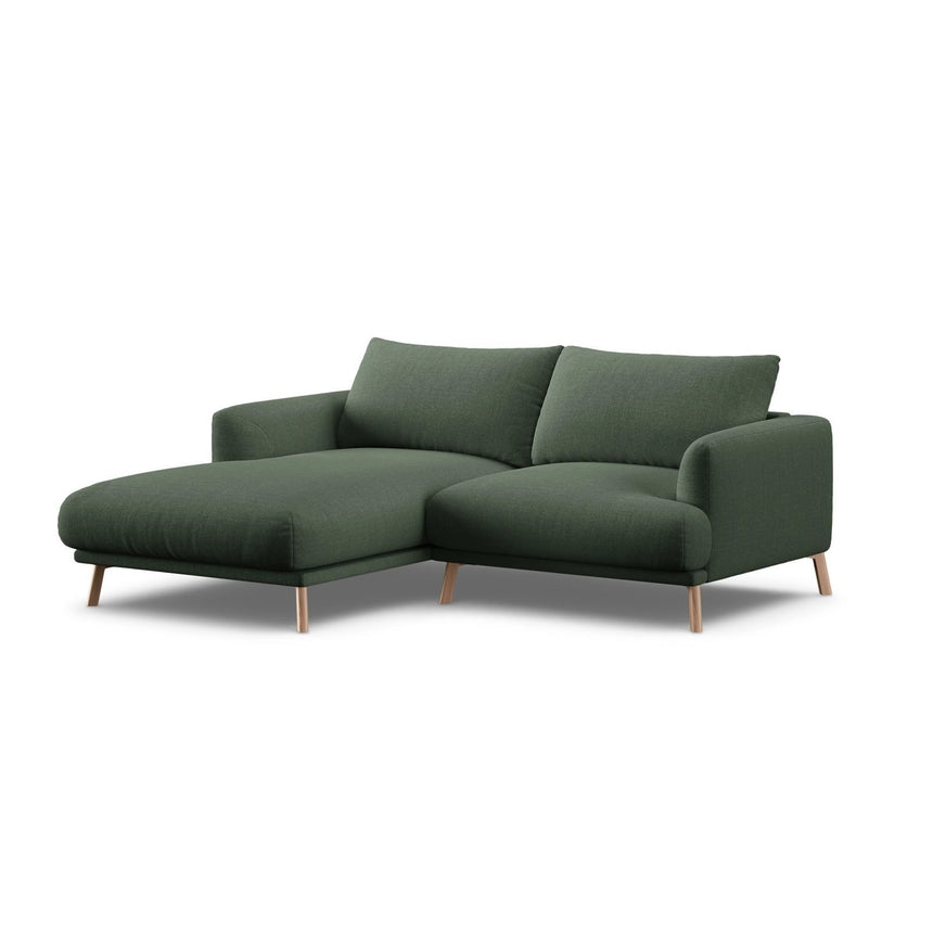 Naomi 3-Sitzer Ecksofa, Linke Seite, aus Strukturierter Stoff in Moosgrün (Liberty 12), 200x170 cm von Micadoni – Bild 4