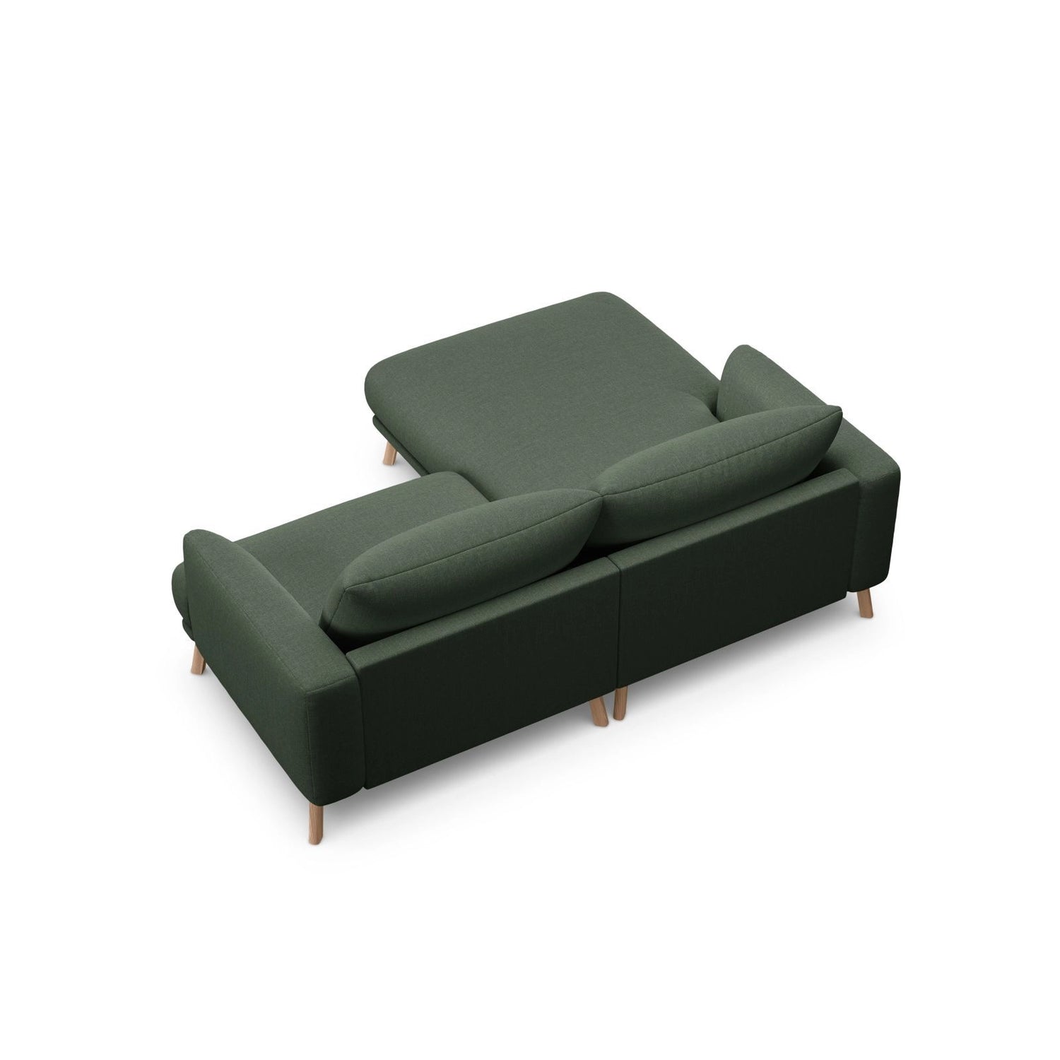 Naomi 3-Sitzer Ecksofa, Linke Seite, aus Strukturierter Stoff in Moosgrün (Liberty 12), 200x170 cm von Micadoni – Bild 5