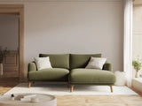 Naomi 3-Sitzer Ecksofa, Rechte Seite, aus Samt in Grün (Salvador 8), 200x170 cm von Micadoni – Bild 2