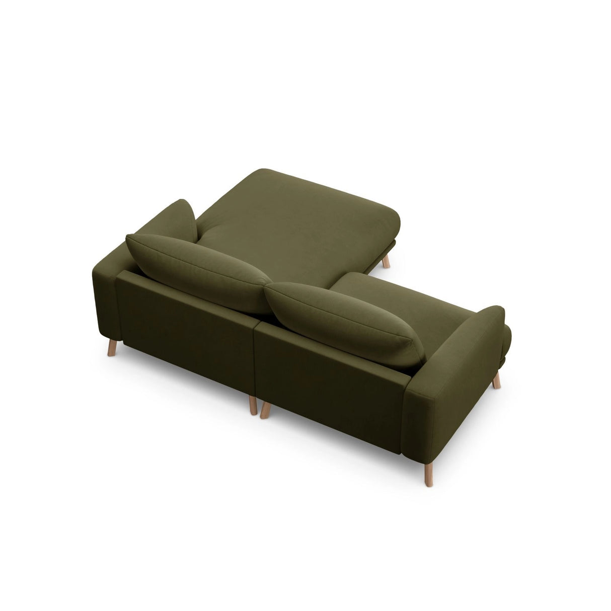 Naomi 3-Sitzer Ecksofa, Rechte Seite, aus Samt in Grün (Salvador 8), 200x170 cm von Micadoni – Bild 5