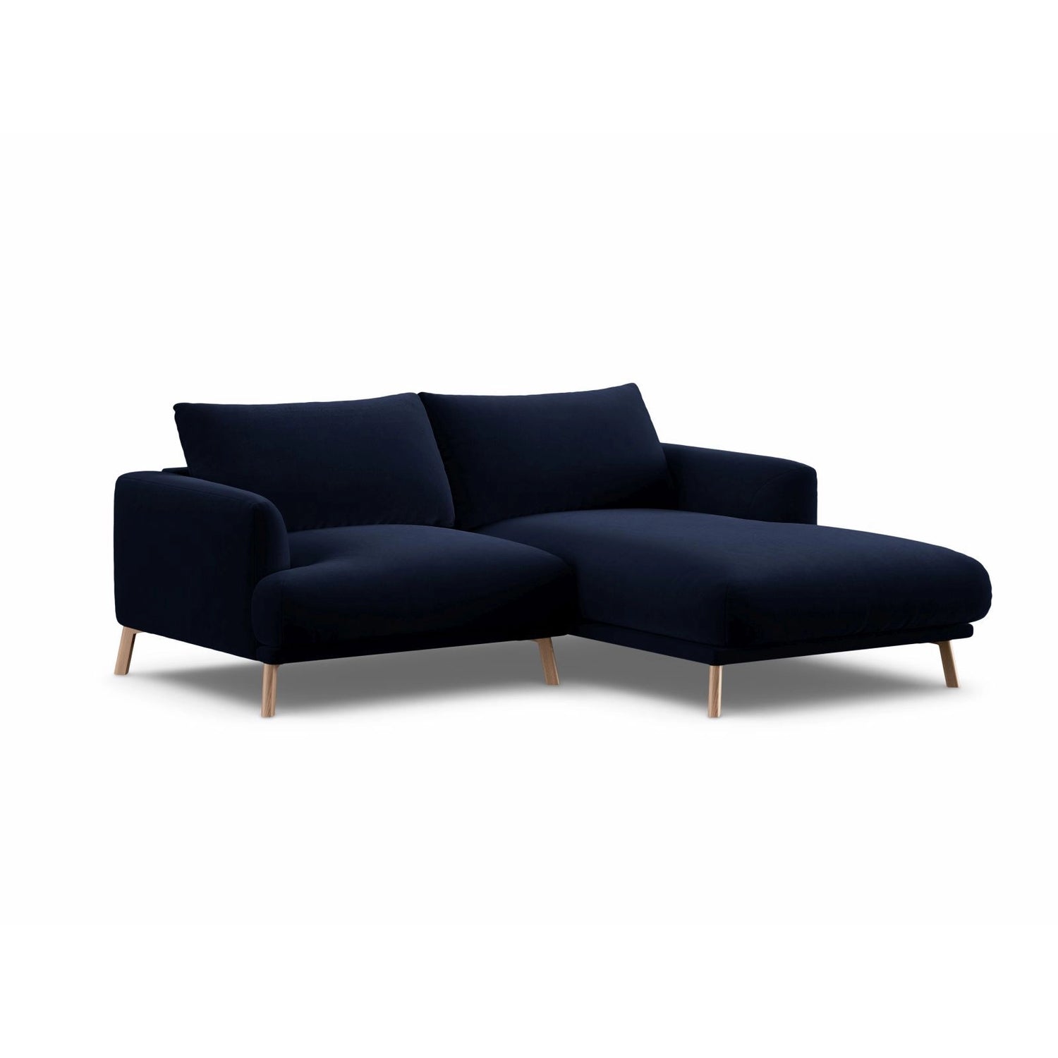 Naomi 3-Sitzer Ecksofa, Rechte Seite, aus Samt in Königsblau (Salvador 5), 200x170 cm von Micadoni – Bild 4