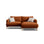 Naomi 3-Sitzer Ecksofa, Rechte Seite, aus Samt in Terrakotta (Salvador 14), 200x170 cm von Micadoni – Bild 1