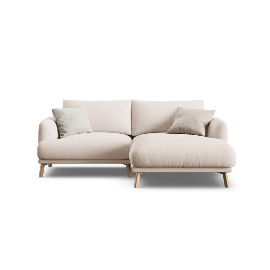 Naomi 3-Sitzer Ecksofa, Rechte Seite, aus Samt oder Strukturstoff, 200x170 cm von Micadoni – Bild 1