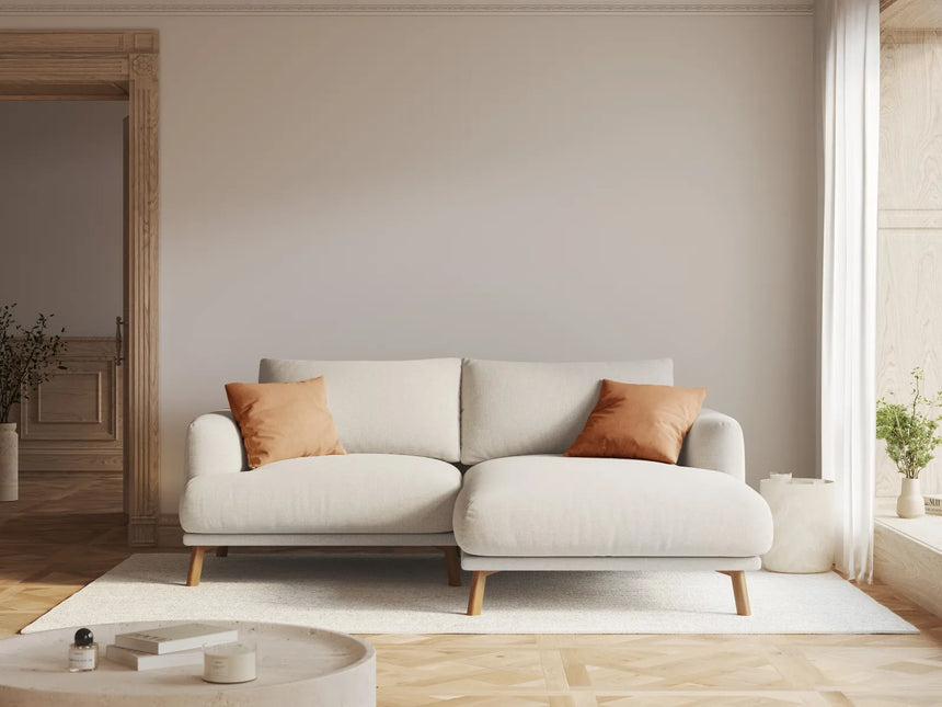 Naomi 3-Sitzer Ecksofa, Rechte Seite, aus Samt oder Strukturstoff, 200x170 cm von Micadoni – Bild 2