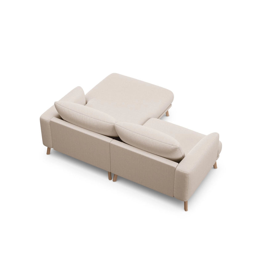Naomi 3-Sitzer Ecksofa, Rechte Seite, aus Samt oder Strukturstoff, 200x170 cm von Micadoni – Bild 5