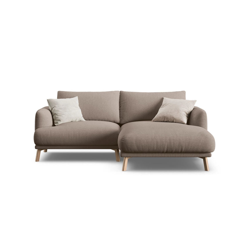 Naomi 3-Sitzer Ecksofa, Rechte Seite, aus Strukturierter Stoff in Cappuccino (Liberty 5), 200x170 cm von Micadoni – Bild 1