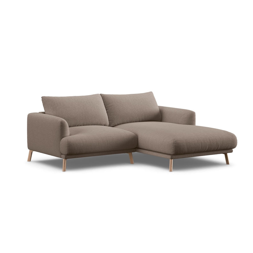 Naomi 3-Sitzer Ecksofa, Rechte Seite, aus Strukturierter Stoff in Cappuccino (Liberty 5), 200x170 cm von Micadoni – Bild 4