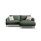Naomi 3-Sitzer Ecksofa, Rechte Seite, aus Strukturierter Stoff in Moosgrün (Liberty 12), 200x170 cm von Micadoni – Bild 1