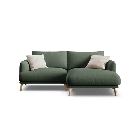 Naomi 3-Sitzer Ecksofa, Rechte Seite, aus Strukturierter Stoff in Moosgrün (Liberty 12), 200x170 cm von Micadoni – Bild 1