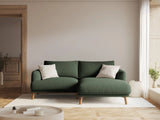 Naomi 3-Sitzer Ecksofa, Rechte Seite, aus Strukturierter Stoff in Moosgrün (Liberty 12), 200x170 cm von Micadoni – Bild 2