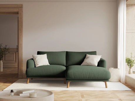 Naomi 3-Sitzer Ecksofa, Rechte Seite, aus Strukturierter Stoff in Moosgrün (Liberty 12), 200x170 cm von Micadoni – Bild 2