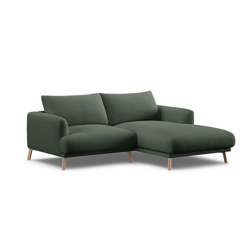 Naomi 3-Sitzer Ecksofa, Rechte Seite, aus Strukturierter Stoff in Moosgrün (Liberty 12), 200x170 cm von Micadoni – Bild 4